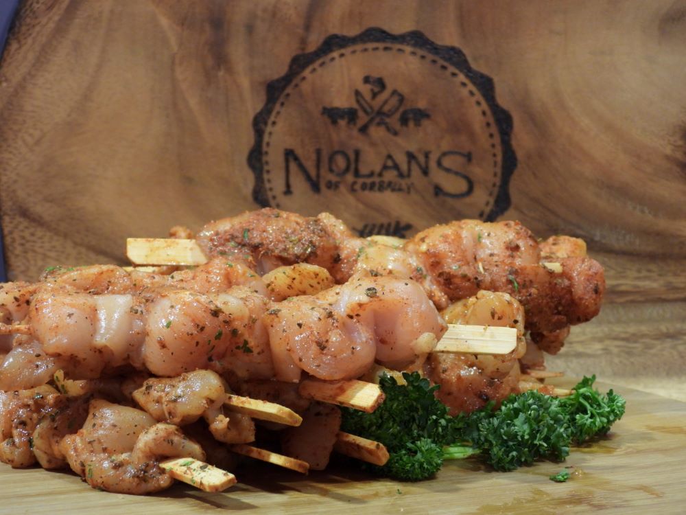 Cajun Chicken breast skewers x5 , 98% fat free & bursting with flavor!
1 of any 4 for €22.99, 5 for €27.99