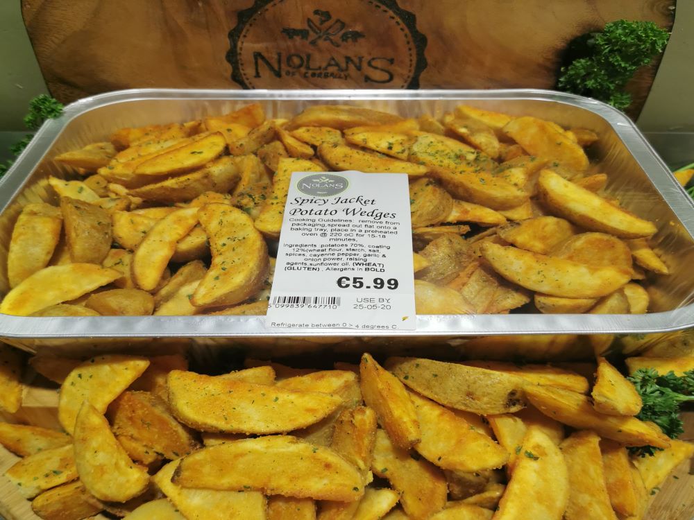 Family size portion of our jacket potato wedges €5.99