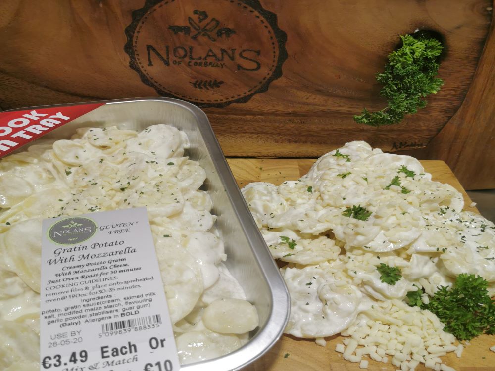 Gratin Potato with Mozzarella Cheese €3.79 or Any 3 fot €10.99